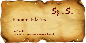 Szomor Sára névjegykártya